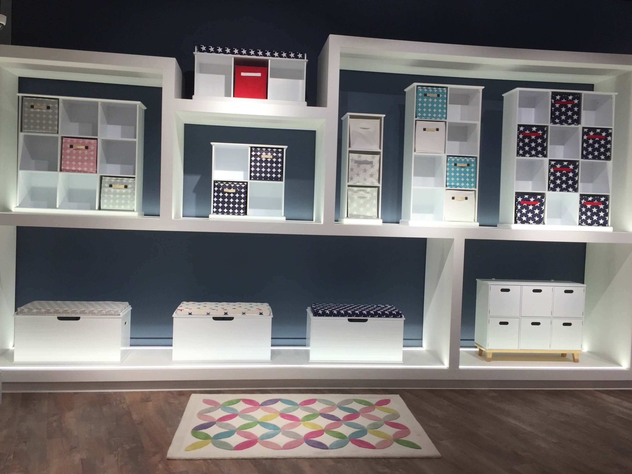 Colourful Storage Containers | Silverfox Design & Build
